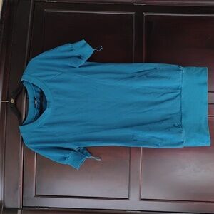 Expres Teal Short Sleeve Women's Dress